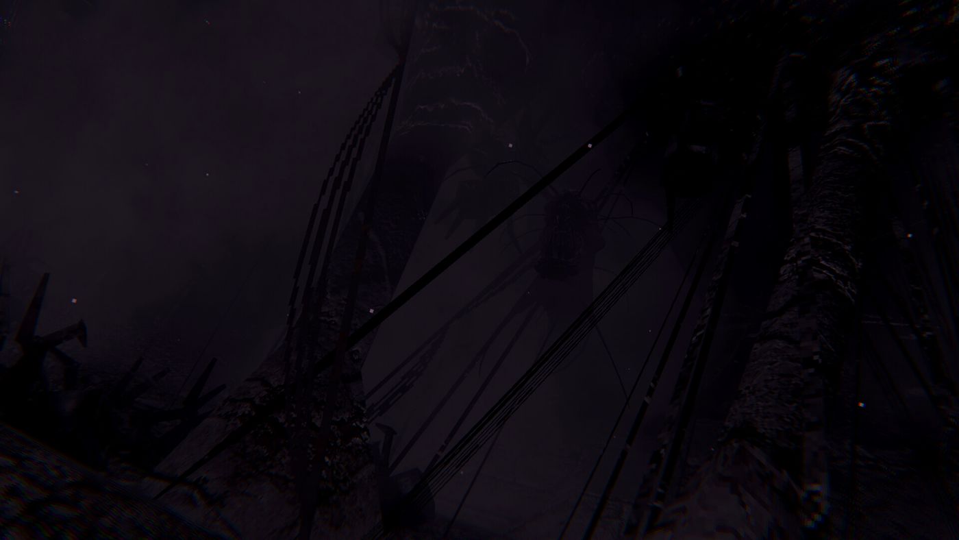 A dark interior deep in the world