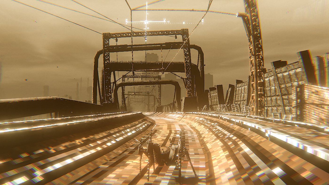 An industrial thoroughfare from above